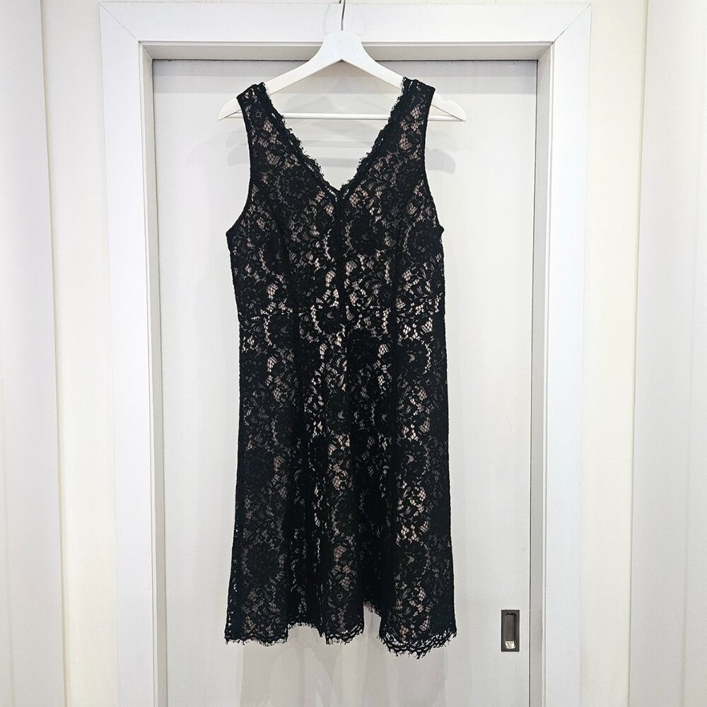 LOFT Black Lace Dress – Size 8
